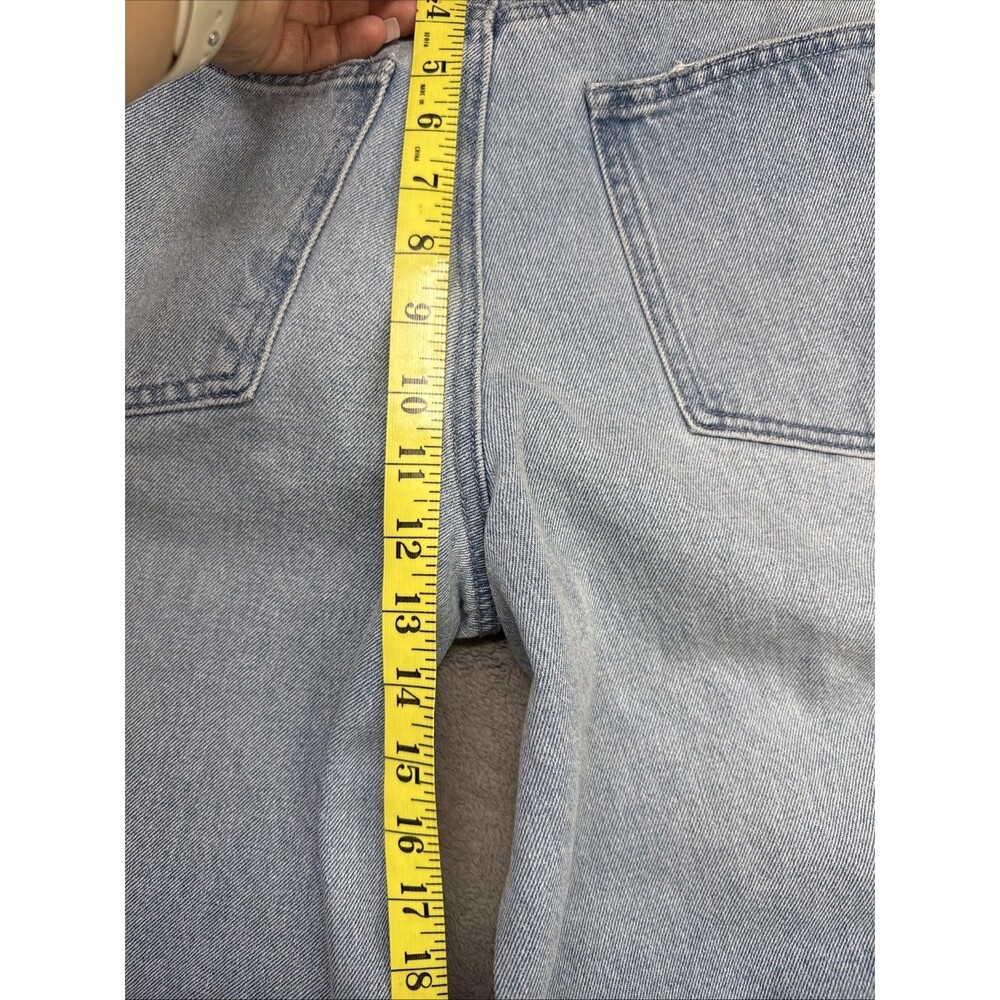 Scoop High Rise Barrel Ankle Jeans Womens Size 12 Distressed Light Wash NWT - Picture 8 of 9